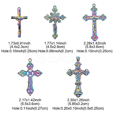 10Pcs 5 Styles Plated Alloy Pendants FIND-YW0007-16-1