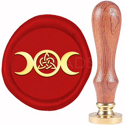 Brass Wax Seal Stamp AJEW-WH0337-006-1