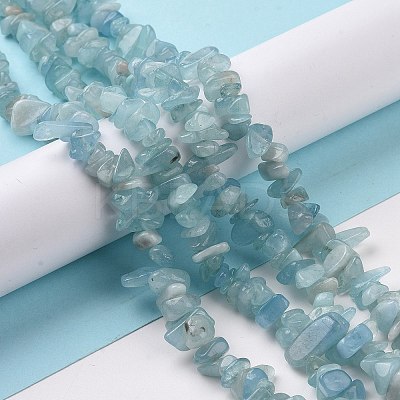 Natural Aquamarine Chips Beads Strands G-D0002-A02-1