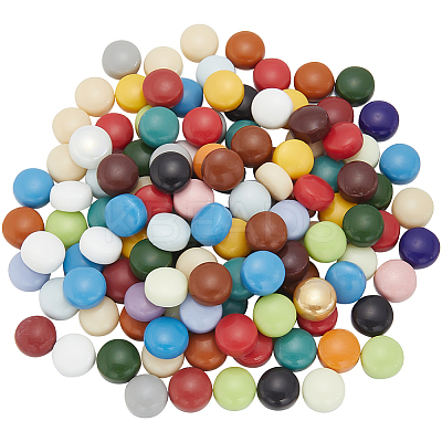 200G 6 Colors Glass Cabochons GLAA-SP0001-10-1