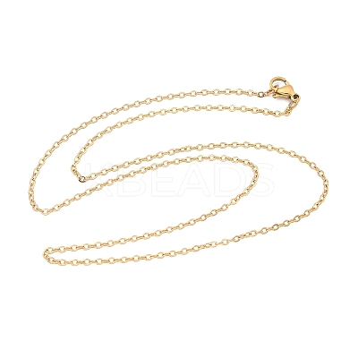 Trendy Unisex 304 Stainless Steel Cable Chain Necklaces X-NJEW-M047-02-1