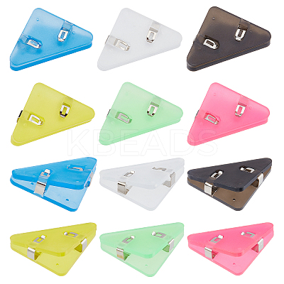 24Pcs 6 Colors Plastic Bulldog Binder Clips TOOL-GA0001-63-1