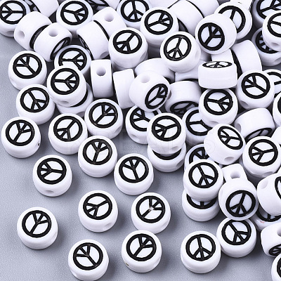 Opaque Acrylic Beads X-MACR-N008-20A-01-1