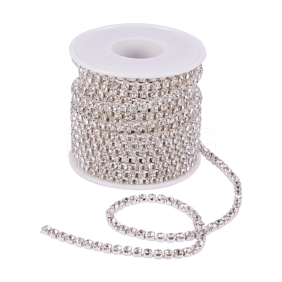 Brass Rhinestone Strass Chains CHC-T001-SS16-01S-1