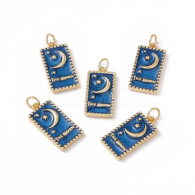 Rack Plating Brass Enamel Pendants KK-B060-01G-1