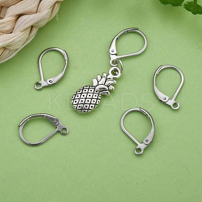 Tarnish Resistant 304 Stainless Steel Leverback Earring Findings STAS-E007-3-1