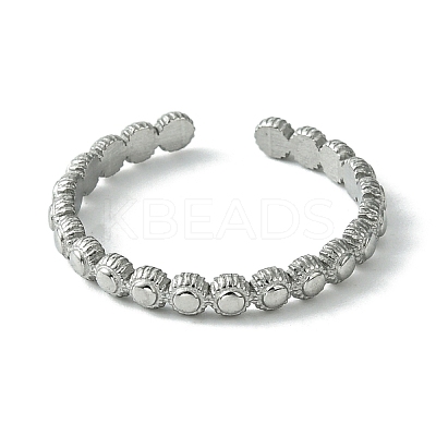 Non-Tarnish 304 Stainless Steel Open Cuff Ring RJEW-L110-047P-1