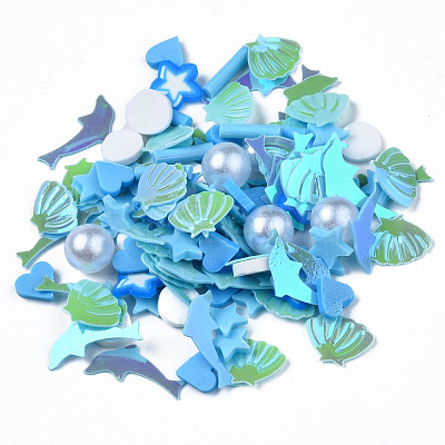 Handmade Polymer Clay Cabochons CLAY-N006-87-1