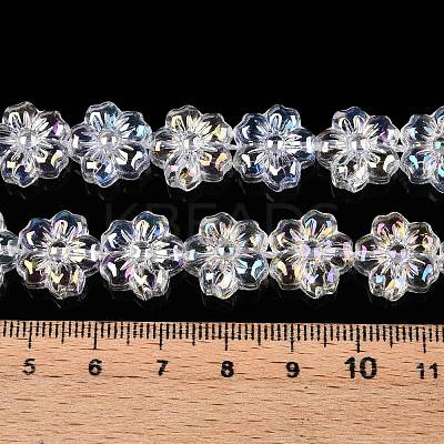 Transparent Electroplate Glass Beads Strands EGLA-N012-17-1