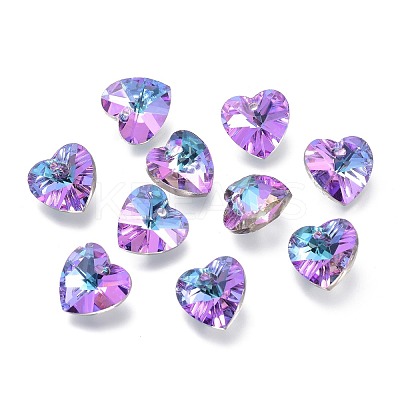 Faceted Glass Charms RGLA-L026-B03-1