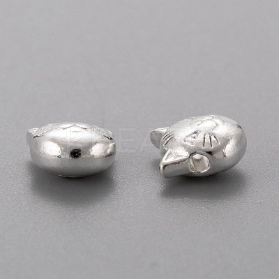 Tibetan Style Alloy Kitten Beads X-TIBEP-GC178-S-RS-1