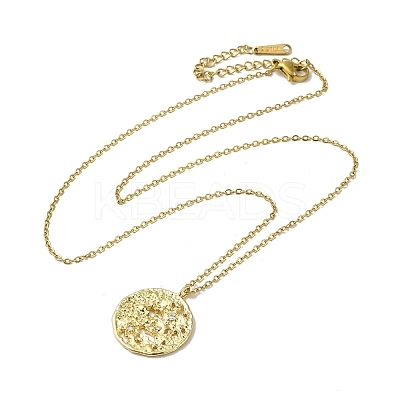 Brass Micro Pave Clear Cubic Zirconia Pendants Necklaces NJEW-K269-03A-G-1