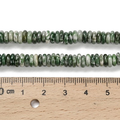 Natural Green Spot Jasper Beads Strands G-Q159-B35-01-1