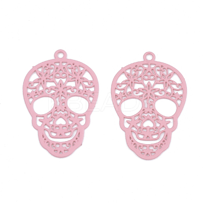 430 Stainless Steel Filigree Pendants X-STAS-S108-23E-1