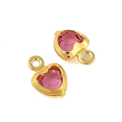 Heart Rack Plating Brass Glass Pendants LS-X-KK-S385-01G-03-1
