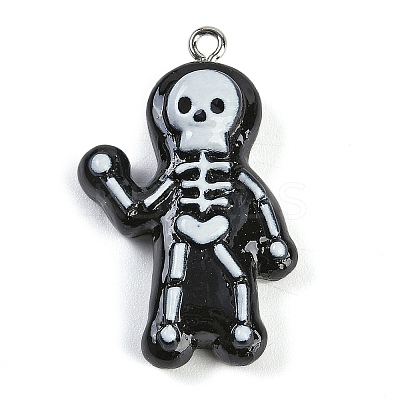 Halloween Theme Resin Pendants RESI-M046-01B-01-1