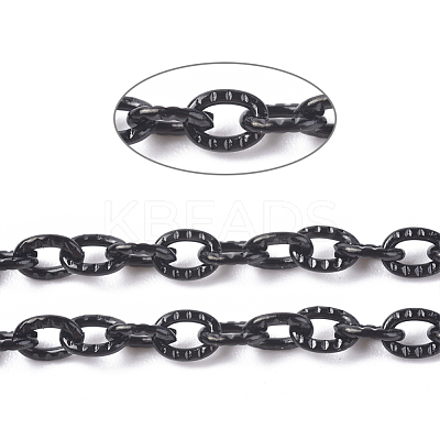 304 Stainless Steel Textured Cable Chains CHS-H007-42B-1
