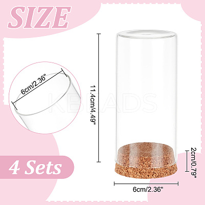 4Pcs High Borosilicate Glass Dome Cover DJEW-PH0001-37-1