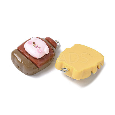 16Pcs 16 Styles Opaque Resin Pendants RESI-V001-03-1