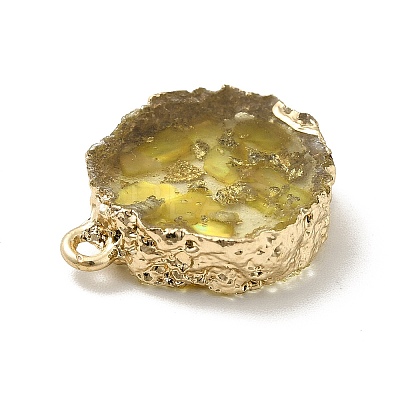 Transparent Resin Pendants CRES-F022-03A-1
