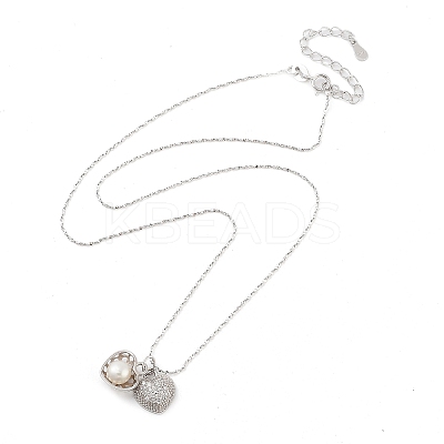 925 Sterling Silver Necklace STER-Z009-18P-1