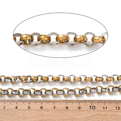 Two Tone 304 Stainless Steel Rolo Chains CHS-A021-04GP-1