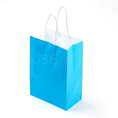Pure Color Kraft Paper Bags AJEW-G020-C-01-1