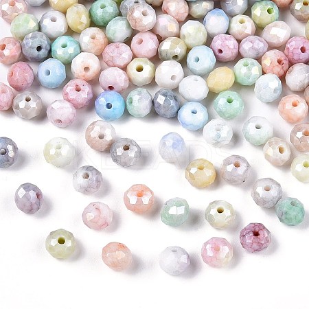 180Pcs Faceted Electroplated Glass Beads Strands GLAA-YW0003-38-8mm-1