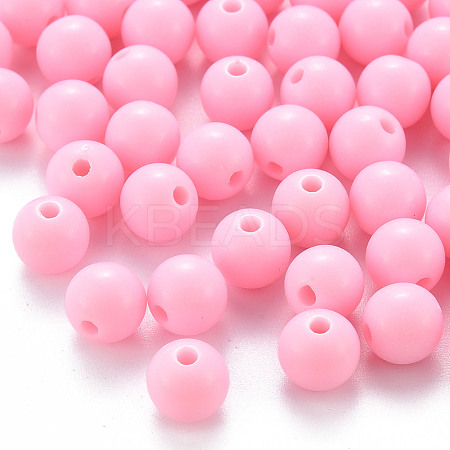 Opaque Acrylic Beads MACR-S370-C8mm-A01-1