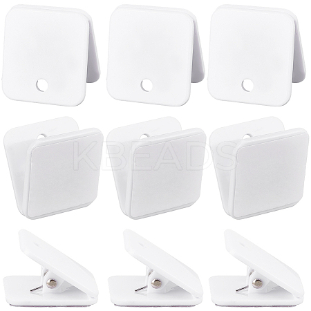 Square Acrylic Self-Adhesive Hanging Spring Clips AJEW-WH20011-56C-1