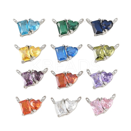 Brass Pave Cubic Zirconia Charms CU-CBA6A75-04P-1