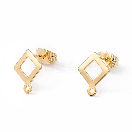 201 Stainless Steel Stud Earring Findings LS-EJEW-A071-21G-1