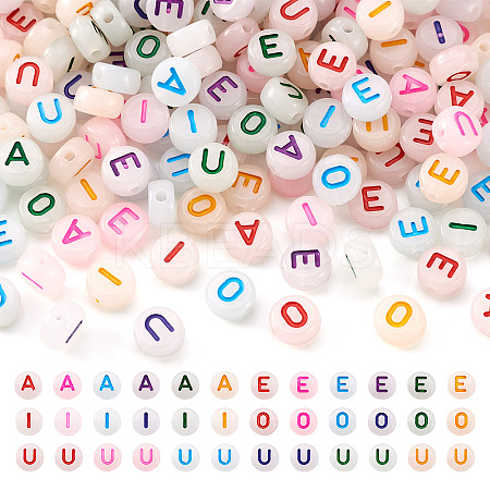 500Pcs 5 Styles Acrylic Beads MACR-TA0001-34-1