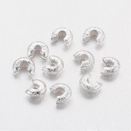 Brass Crimp Beads Covers KK-G015-S-1