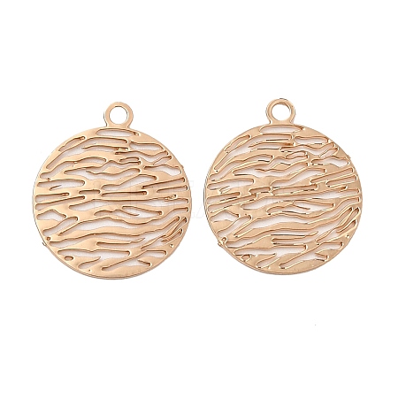 Long-Lasting Plated Brass Filigree Charms KK-K336-24KCG-1