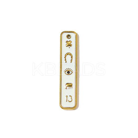 304 Stainless Steel Enamel Pendants STAS-OY010-21G-1
