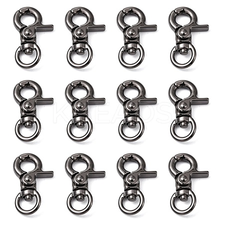 Zinc Alloy Swivel Lobster Claw Clasps PALLOY-WH0006-02A-1