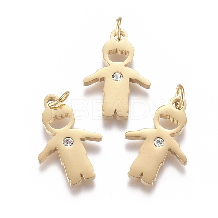 316 Surgical Stainless Steel Pendants STAS-L242-03G-1