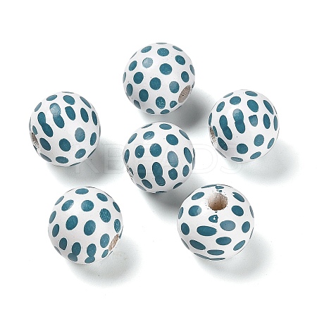 Natural Wood European Beads WOOD-S059-01C-1