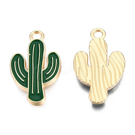 Light Gold Plated Alloy Pendants LS-ENAM-T009-12A-1