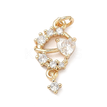 Brass Pave Cubic Zirconia Pendants KK-A286-13G-01-1