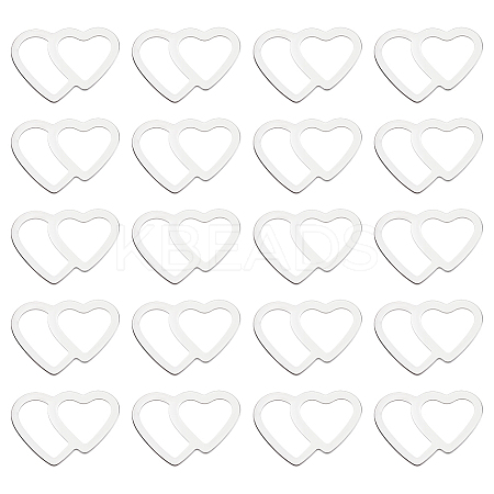 120Pcs Valentine's Day 304 Stainless Steel Linking Rings STAS-ME0002-23-1