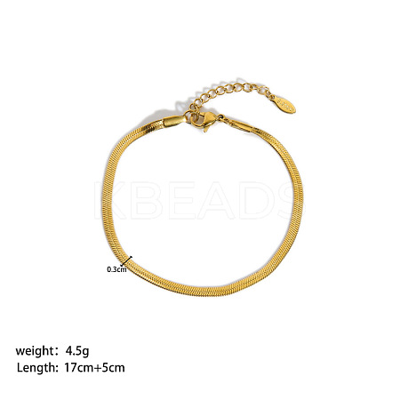 Stylish 304 Stainless Steel Snake Chain Bracelets for Women XR9988-8-1