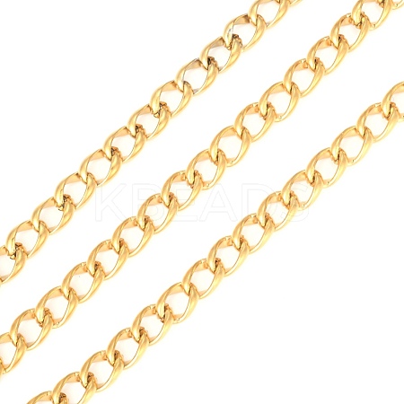 304 Stainless Steel Cuban Link Chains CHS-P003-23G-1