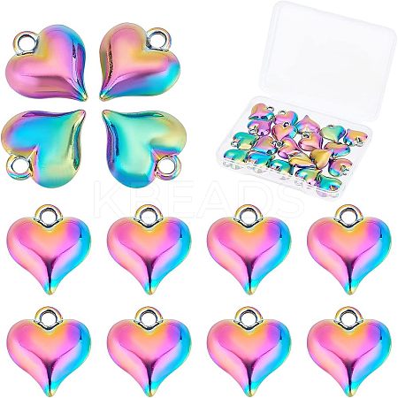 20Pcs Rainbow Color Alloy Pendants FIND-FH0003-57-1