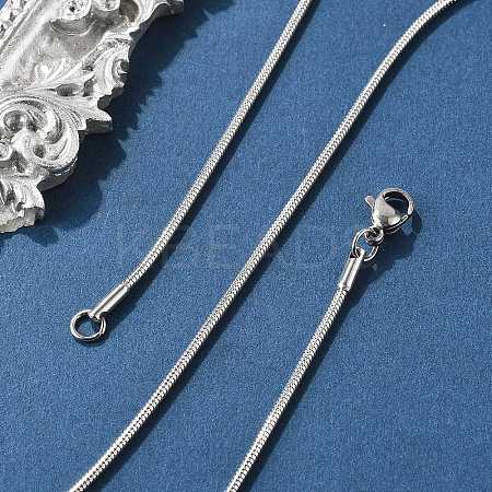 Tarnish Resistant 304 Stainless Steel Snake Chain Necklaces STAS-M174-017P-1