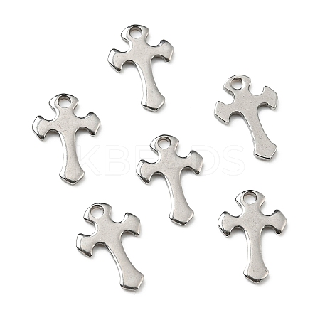 Tarnish Resistant 201 Stainless Steel Tiny Cross Charms STAS-F139-025P-1