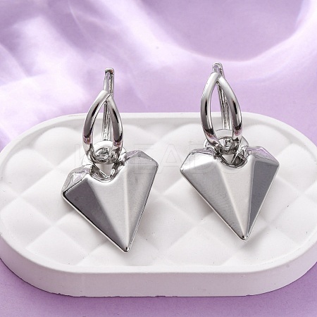 Heart Brass Hoop Earrings EJEW-D322-12P-02-1