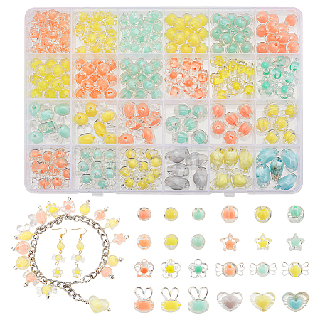 234Pcs Transparent Acrylic Beads TACR-PH0001-68-1