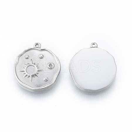 Tarnish Resistant 304 Stainless Steel Pendant Rhinestone Settings STAS-N097-251P-1